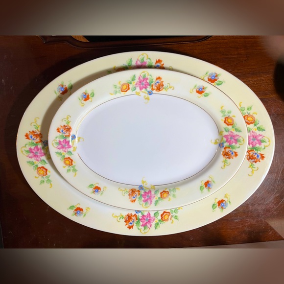 RARE Small Eschenbach Baronet style Bavarian China Pattern Floral Platter/Bowl - Picture 11 of 11